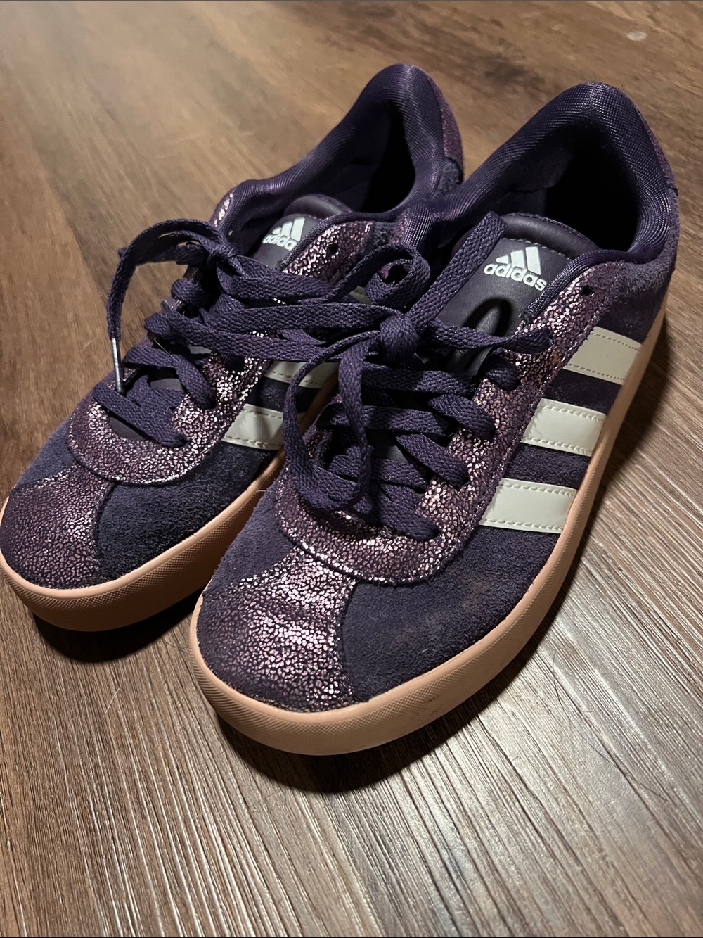 adidas Unisex-Kids VL Court 3.0 Sneakers purple size 3